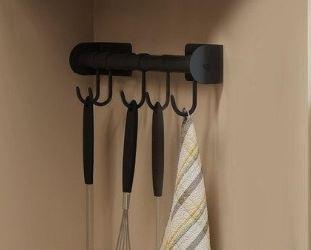 KITCHEN ACCESSORIES ORGANIZER COOKWARE SHELF WALL HANGING