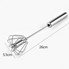 Semi-automatic Egg Whisk Stainless Steel Egg Beater Blender